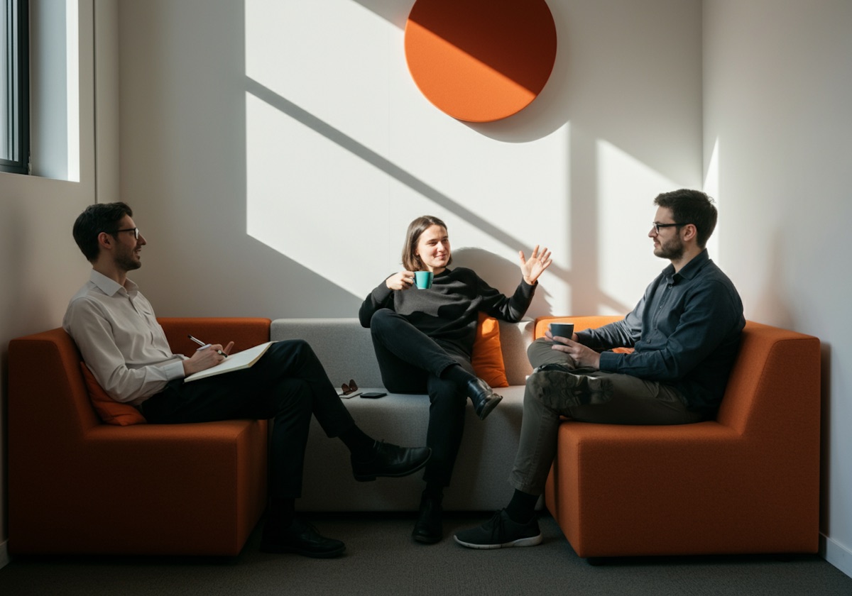Professional team discussing how to make hiring simpler and more structured